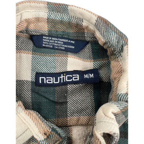 Nautica Plaid Flannel Shirt - Medium - Multicoloured Cotton