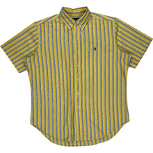  Ralph Lauren Classic Fit Striped Shirt - Large - Yellow Cotton