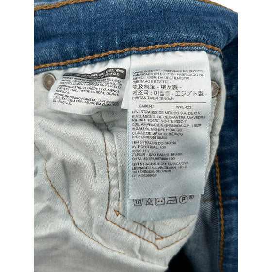 Levis 501 Jeans - 26W 31L - Blue Cotton Blend