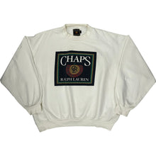  Chaps Ralph Lauren Logo Sweatshirt - XL - White Cotton Blend