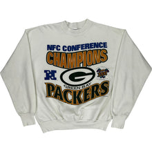  True Fan Sportswear Green Bay Packers NFC Champions Sweatshirt - Large - White Cotton Blend