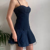 Vintage blue Artigli Mini Dress - womens medium