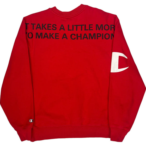 Champion Sweatshirt - X-Large - Red Cotton