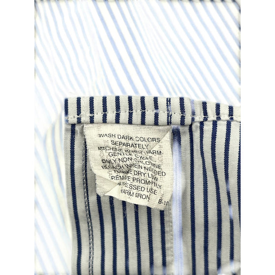 Burberrys Striped Long Sleeve Shirt - XL - Blue Cotton