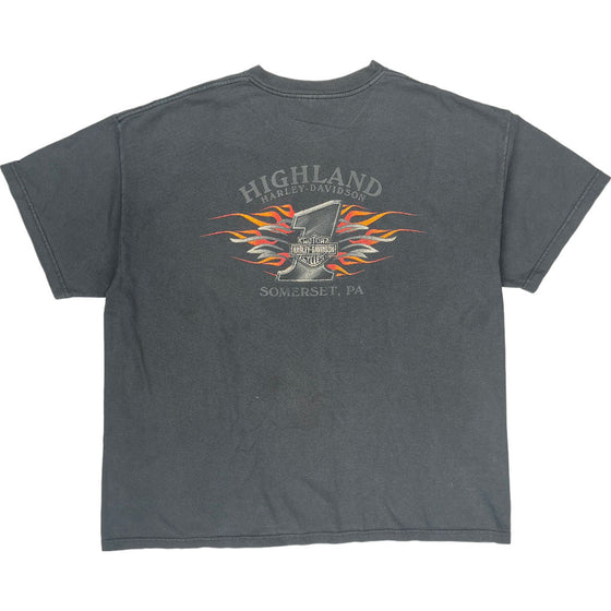 Harley Davidson Graphic T-Shirt - XXL - Black Cotton