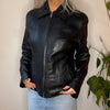 Vintage black Del Gaudio Leather Jacket - womens small