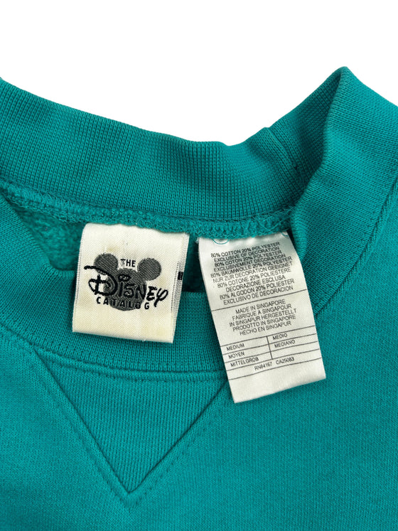 Disney Mickey Mouse Sweatshirt - Medium - Teal Cotton Blend