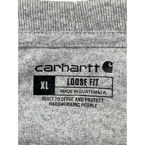 Carhartt Loose Fit Long Sleeve T-Shirt - XL - Grey Cotton Blend