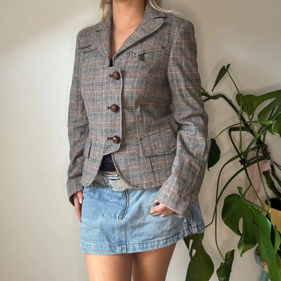 Vintage grey Stefanel Blazer - womens x-small