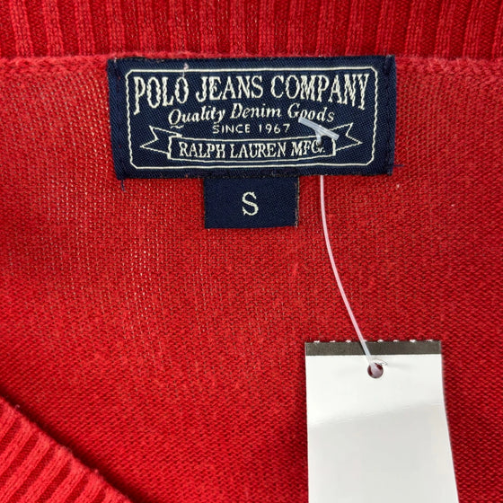 Vintage red Polo Jeans Jumper - womens small