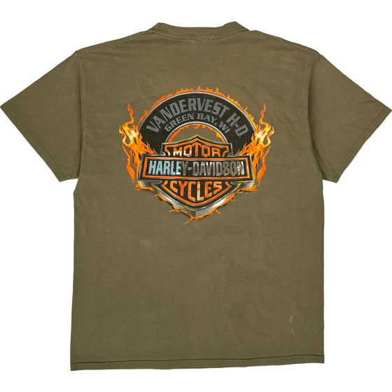 Harley Davidson Classic Ride T-Shirt - XL- Green Cotton