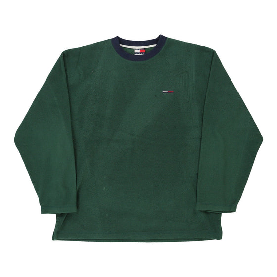 Vintage green Tommy Jeans Fleece - mens small