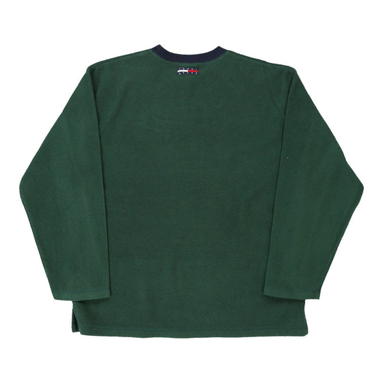 Vintage green Tommy Jeans Fleece - mens small