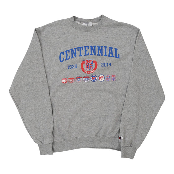 Pre-Loved grey Centennial Champion Sweatshirt - mens medium