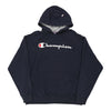 Vintage navy Champion Hoodie - mens x-large