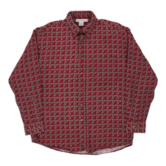 Vintage red Tribute Patterned Shirt - mens medium