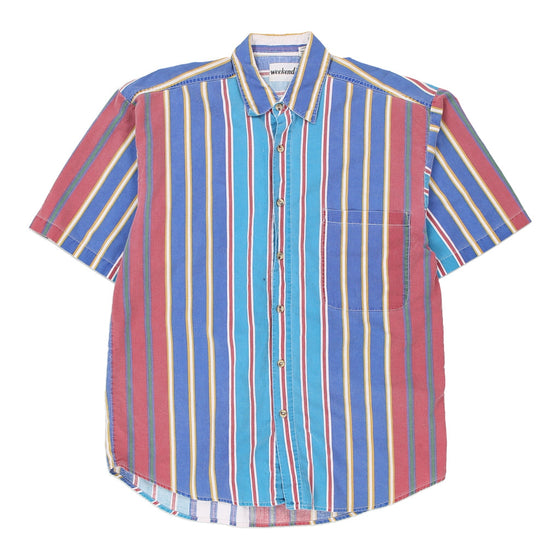 Vintage multicoloured Weekends Short Sleeve Shirt - mens medium