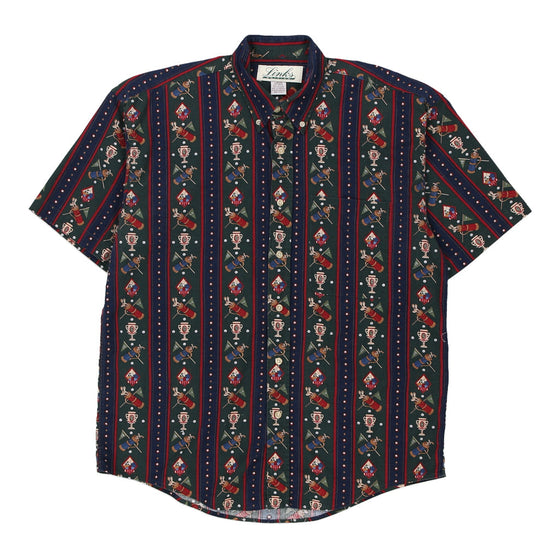 Vintage multicoloured Links Patterned Shirt - mens large