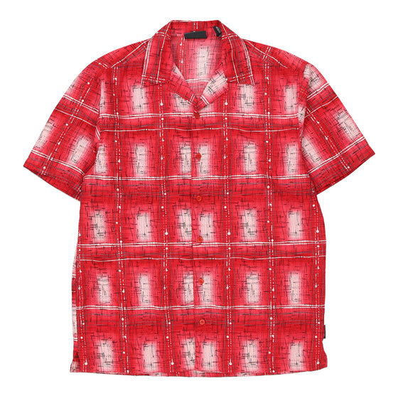 Vintage red Jet Patterned Shirt - mens medium