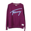 Vintage purple Tommy Jeans Sweatshirt - womens large