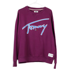  Vintage purple Tommy Jeans Sweatshirt - womens large