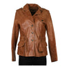 Vintage brown Tempio Leather Jacket - womens large