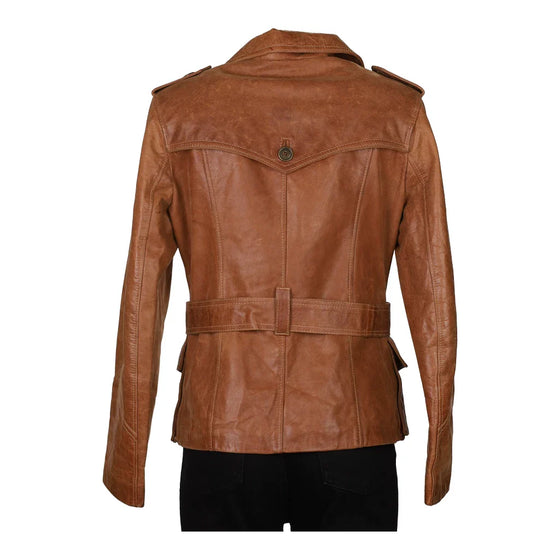 Vintage brown Tempio Leather Jacket - womens large