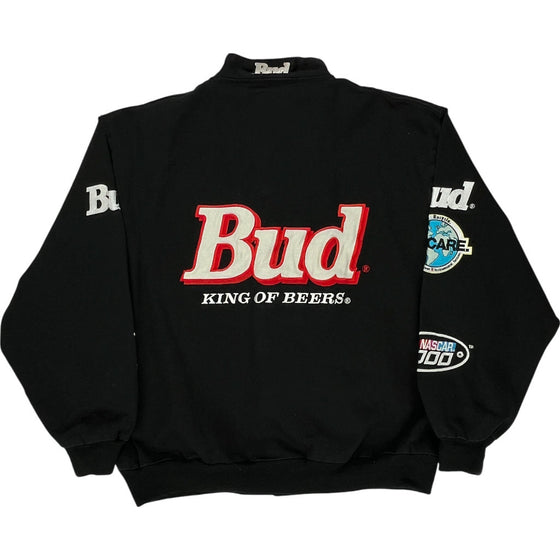 Budweiser NASCAR Racing Jacket - Large - Black Cotton