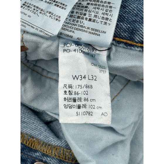 Levis 501 Jeans - 34W 30L - Blue Cotton