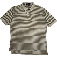  Polo Ralph Lauren Striped Polo Shirt - XL - Beige Cotton