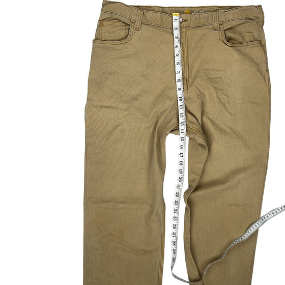 Carhartt Relaxed Fit Trousers - 38W 35L - Beige Cotton Blend