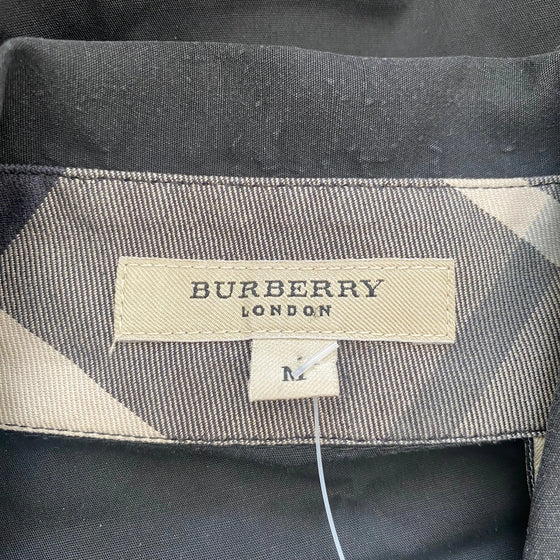 Vintage black Burberry London Shirt - womens medium