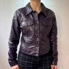 Vintage purple Onyx Leather Jacket - womens small