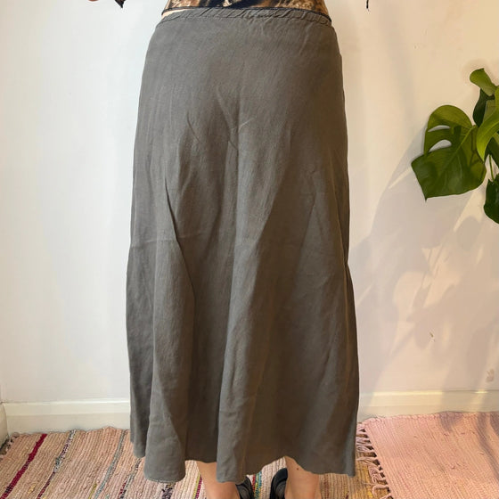 Vintage brown In Extenso Midi Skirt - womens large