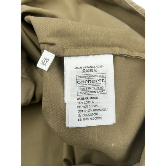 Carhartt Madison Shirt - Large - Khaki Cotton