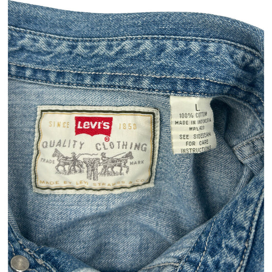 Levis Denim Shirt - Large - Blue Cotton