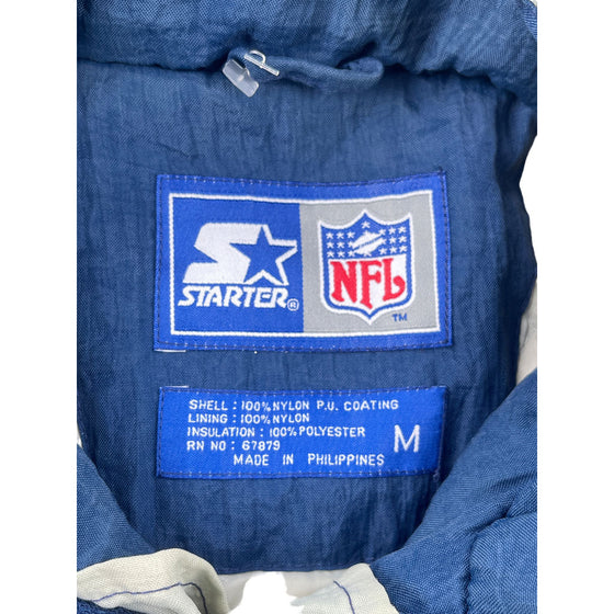 Starter Cowboys NFL Windbreaker Jacket - Medium - Blue Nylon