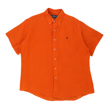  Vintage orange Custom Fit Ralph Lauren Short Sleeve Shirt - mens x-large