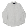 Vintage white Custom Fit Ralph Lauren Shirt - mens xx-large