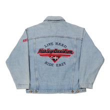  Vintage blue Harley Davidson Denim Jacket - mens small