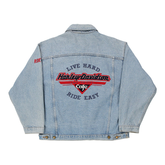 Vintage blue Harley Davidson Denim Jacket - mens small