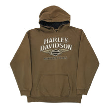  Vintage khaki LA Crosse Area Onalaska, WI Harley Davidson Hoodie - mens large