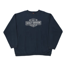  Vintage navy Willowstreet, PA Harley Davidson Sweatshirt - mens xx-large