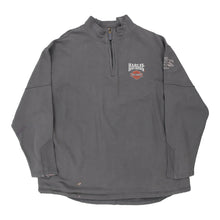  Vintage grey Harley Davidson 1/4 Zip - mens x-large