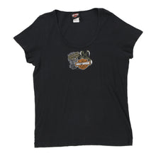  Vintage black Smoky Mountain Harley Davidson T-Shirt - womens x-large