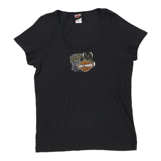 Vintage black Smoky Mountain Harley Davidson T-Shirt - womens x-large