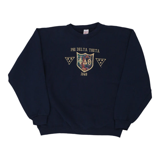 Vintage navy Made in U.S.A. Phi Delta Theta Soffe Sweatshirt - womens large