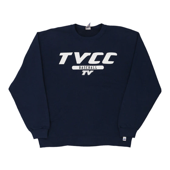 Vintage navy TVCC Baseball Russell Athletic Sweatshirt - mens medium