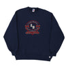 Vintage navy Made in U.S.A. Long Beach City College Russell Athletic Sweatshirt - mens x-large