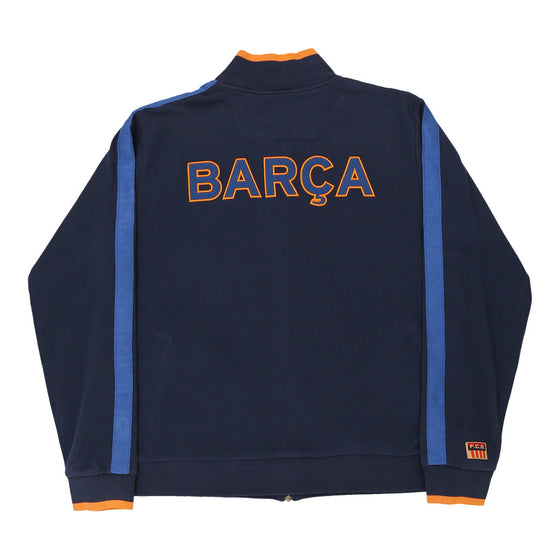 Vintage navy FC Barcelona Nike Zip Up - mens x-large